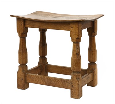 Lot 275 - A Robert 'Mouseman' Thompson oak stool