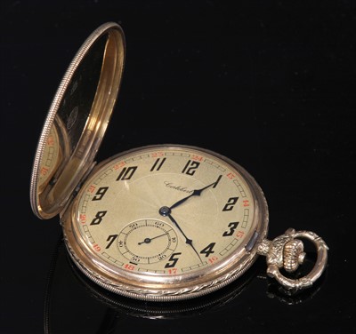 Lot 339 - An Art Deco 14ct gold Cortebert hunter pocket watch