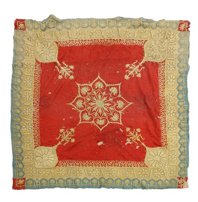 Lot 660 - An embroidered altar cloth