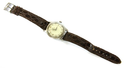 Lot 159 - A gentlemen's stainless steel Omega 'Seamaster' automatic strap watch, c.1950