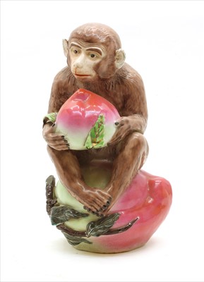 Lot 351F - A 20th century Chinese porcelain figure of a monkey