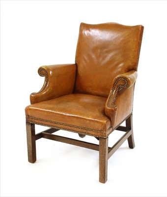 Lot 570 - A Chippendale design mahogany armchair