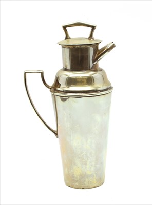 Lot 240 - An Asprey silver plated 'milk churn' cocktail shaker
