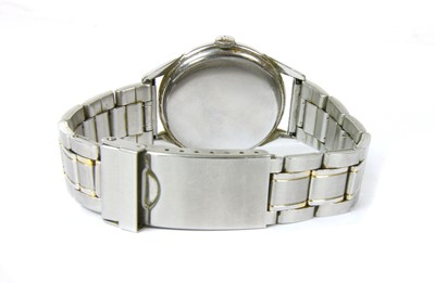 Lot 199 - A gentlemen's stainless steel Omega mechanical bracelet watch, c.1950