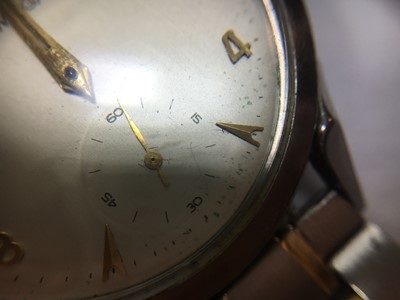 Lot 199 - A gentlemen's stainless steel Omega mechanical bracelet watch, c.1950