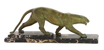 Lot 530 - An Art Deco patinated spelter figure of a panther
