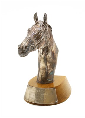 Lot 207 - A silver encased Racing trophy