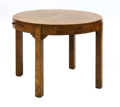 Lot 321 - An Art Deco burr walnut side table