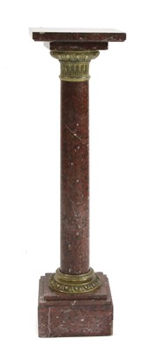 Lot 468 - A rouge marble column