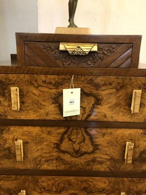 Lot 463 - An Art Deco burr walnut chest
