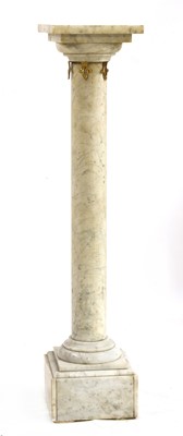 Lot 486 - A marble column with gilt mounts