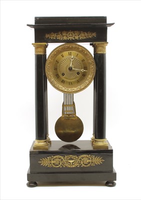 Lot 441 - A 19th century Empire portico clock