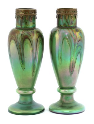 Lot 95 - A pair of Rindskopf vases