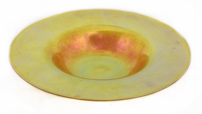 Lot 104 - A Steuben gold 'Aurene' glass dish