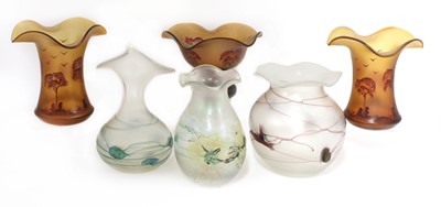 Lot 91 - A collection of Poschinger glass vases