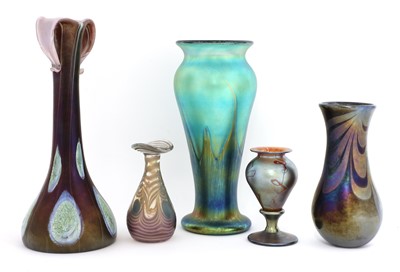Lot 88 - A collection of Art Nouveau-style glass vases