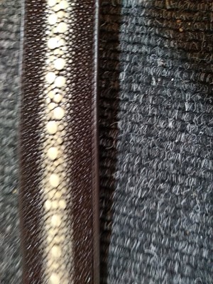 Lot 1144 - An Infinity gentleman's brown leather stingray belt