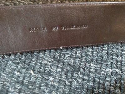 Lot 1144 - An Infinity gentleman's brown leather stingray belt