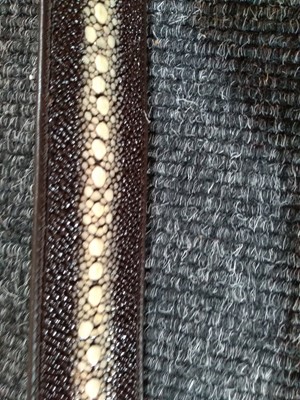 Lot 1144 - An Infinity gentleman's brown leather stingray belt