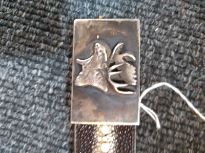 Lot 1144 - An Infinity gentleman's brown leather stingray belt