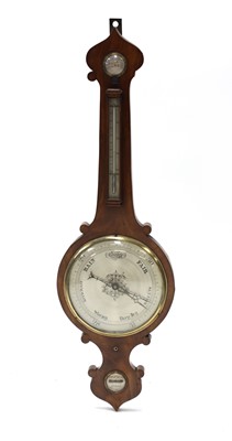 Lot 571 - A George III mahogany wheel barometer