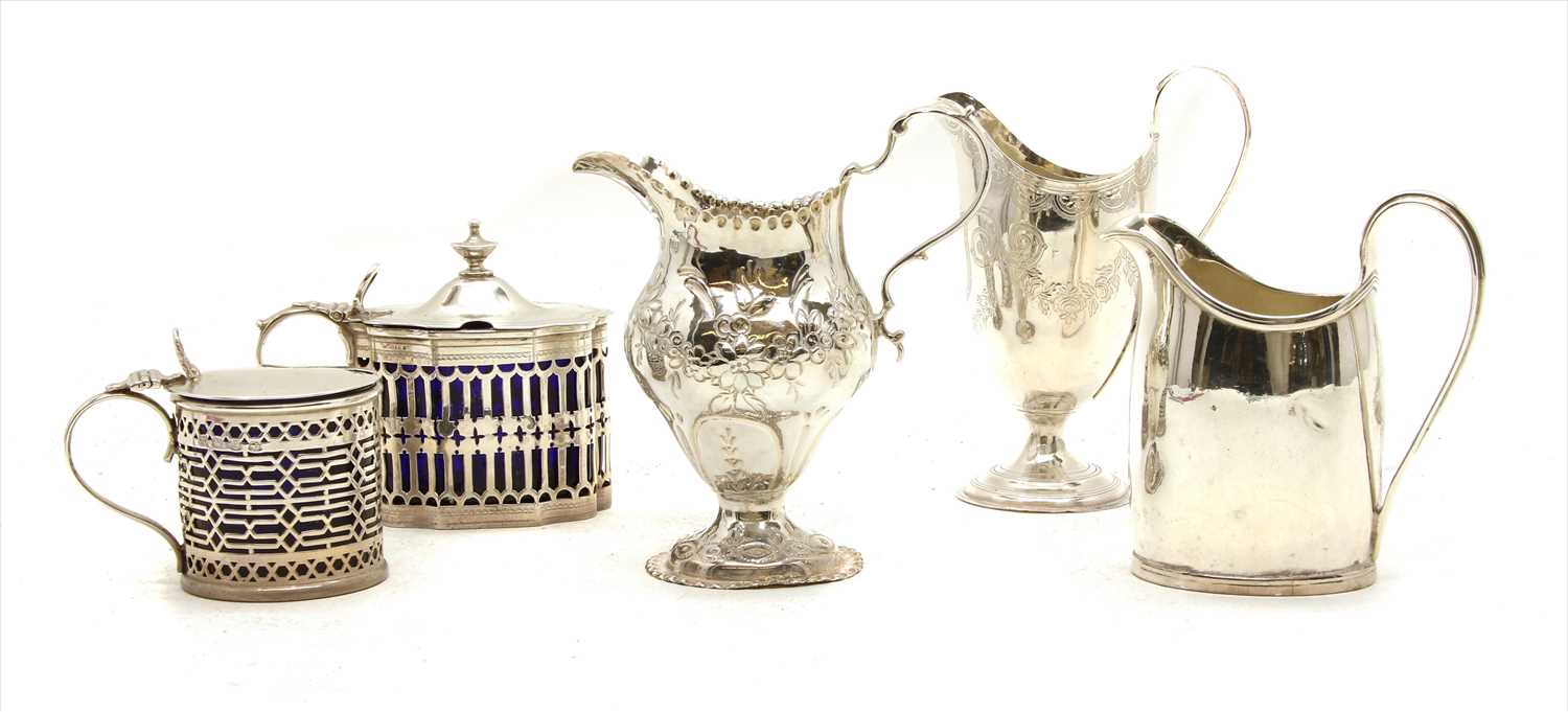Lot 135 - Three various George III cream jugs