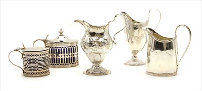 Lot 135 - Three various George III cream jugs