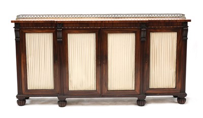 Lot 546 - A George IV padouk breakfront credenza