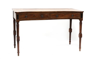 Lot 478 - A Regency concave mahogany writing table