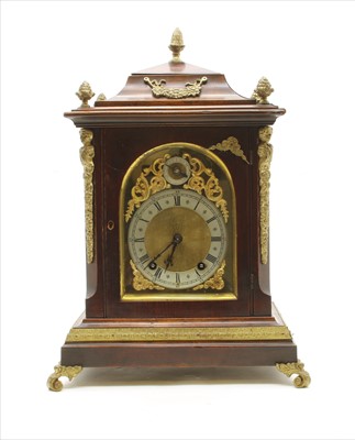 Lot 357 - A late 19th century ormolu mounted mahogany Chinese bracket clock