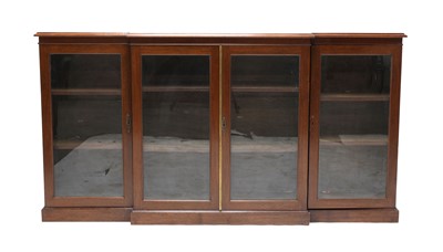 Lot 544 - A breakfront mahogany bookcase