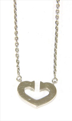 Lot 314 - An 18ct white gold 'Heart of Cartier' necklace