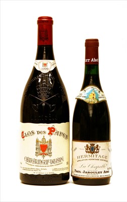 Lot 151 - Clos des Papes, 1999, one magnum and Paul Jaboulet Aîné, Hermitage, 1988 one bottle