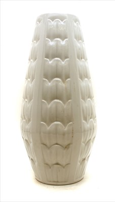 Lot 303 - A German large white painted porcelain vase