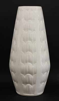 Lot 303 - A German large white painted porcelain vase