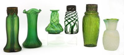 Lot 100 - A collection of Bohemian glass vases