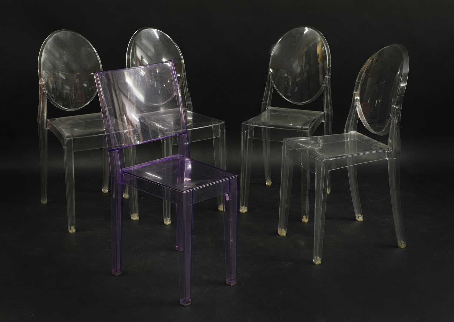 Lot 454 - A set of four Louis Ghost chairs