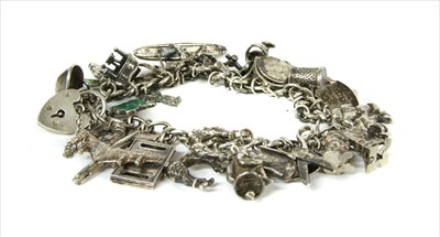 Lot 57 - A sterling silver curb bracelet