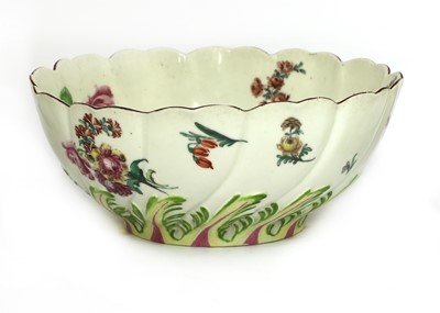 Lot 233 - A Chelsea red anchor period lobed bowl