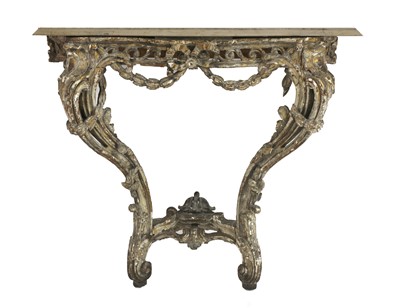 Lot 700 - A marble-topped giltwood console table
