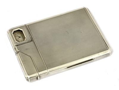 Lot 74 - A rare silver combination cigarette case