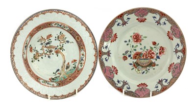 Lot 444 - Two Chinese famille rose plates