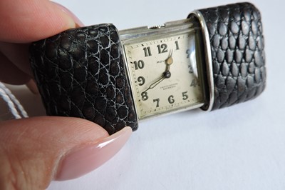 Lot 344 - An Art Deco silver Movado 'Ermeto' chronometer mechanical purse watch