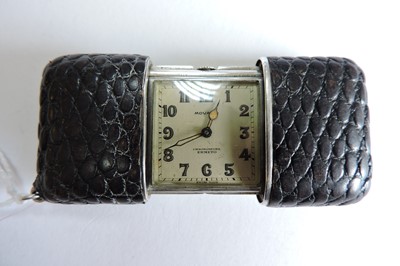 Lot 344 - An Art Deco silver Movado 'Ermeto' chronometer mechanical purse watch