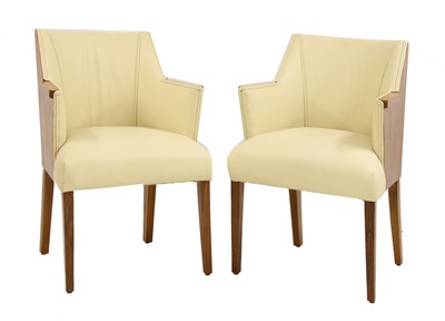Lot 311 - A pair of Art Deco walnut salon chairs
