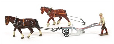 Lot 171 - A Britains 'General Purpose Plough with two horses'