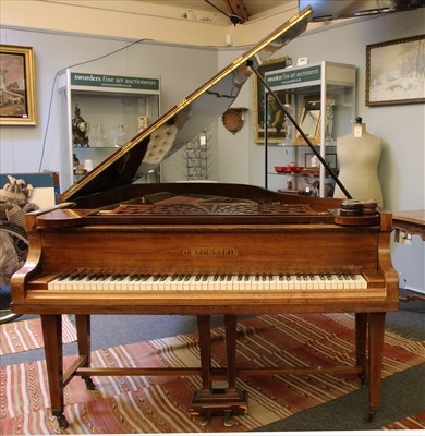Lot 501 - A Bechstein mahogany boudoir grand piano