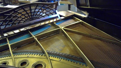 Lot 501 - A Bechstein mahogany boudoir grand piano
