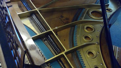 Lot 501 - A Bechstein mahogany boudoir grand piano