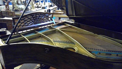Lot 501 - A Bechstein mahogany boudoir grand piano